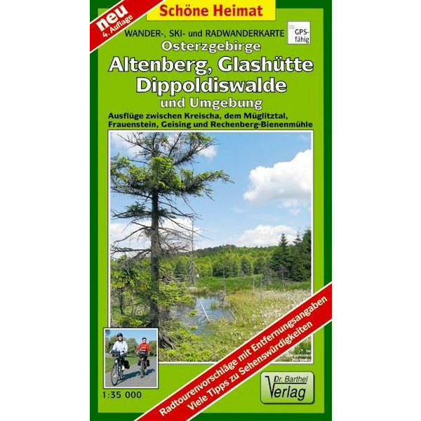 Osterzgebirge. Altenberg, Glashütte, Dippoldiswalde und Umgebung 1 : 35 000. Wander-, Ski- und Radwanderkarte - Wanderkarte