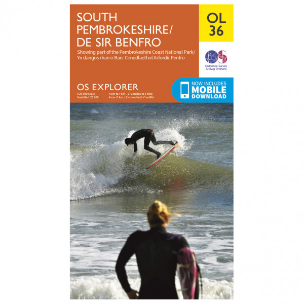 Ordnance Survey - Pembrokeshire South / De Sir Benfro Outdoor EGMOL036 - Wanderkarte