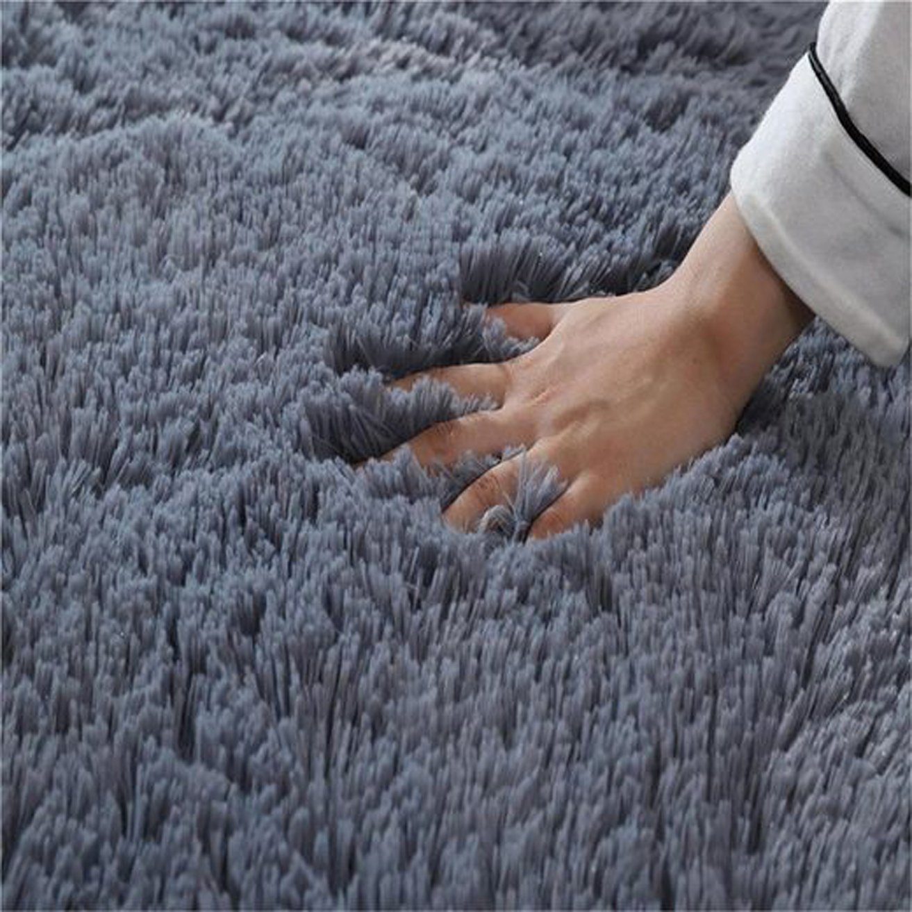 Bettumrandung Teppiche,quadrat Shag Teppich flur teppiche HOHEA H, (1-tlg., bequeme Shag-Teppiche, für Jungen, Mädchen Schlafzimmer Höhe: 8 mm), Wohnzimmerteppiche,Esszimmerteppiche,Rutschfeste