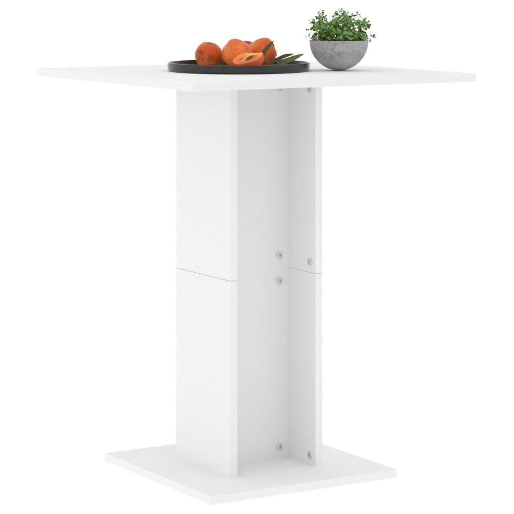 vidaXL Esstisch Bistrotisch Weiß 60x60x75 cm Holzwerkstoff (1-St)