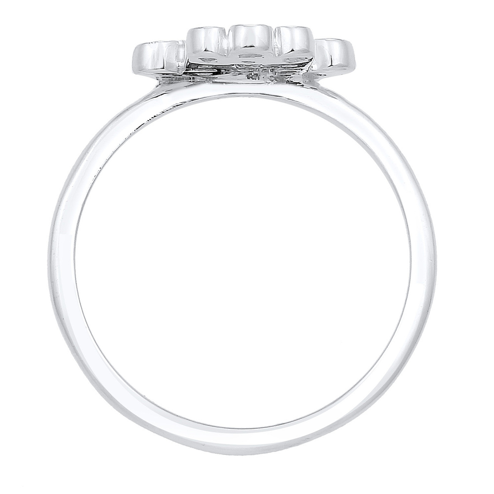 Elli Elli Bague La Main Hamsa Karma Cristaux Zircone Bague Femme - (925/1000) Argent Bague