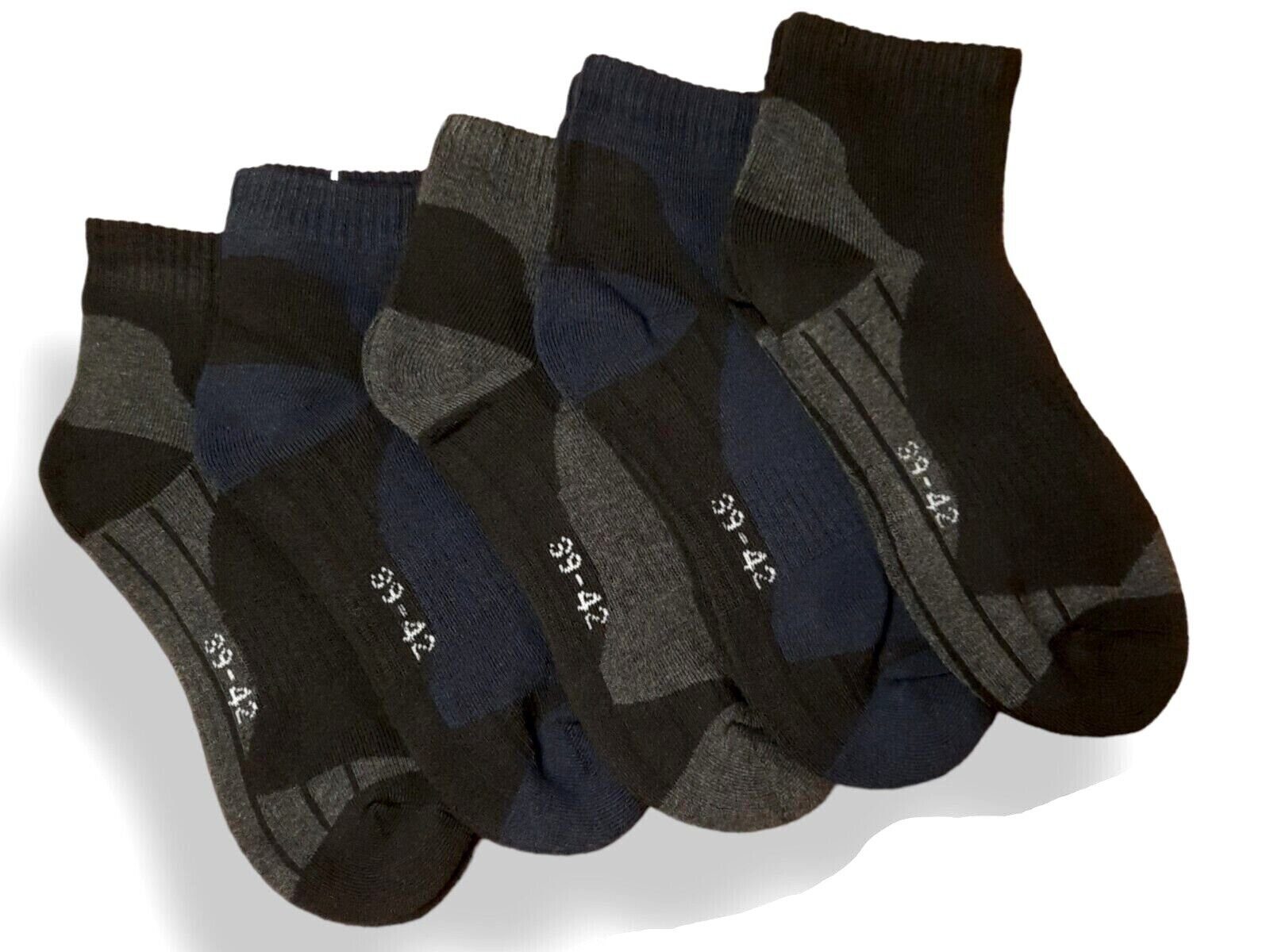 Sockenhimmel Sportsocken Herren Kurzschaft Tennissocken Vollfrottee Freizeitsocken (5 Paar) Atmungsaktiv, Pflegeleicht, mit Polster