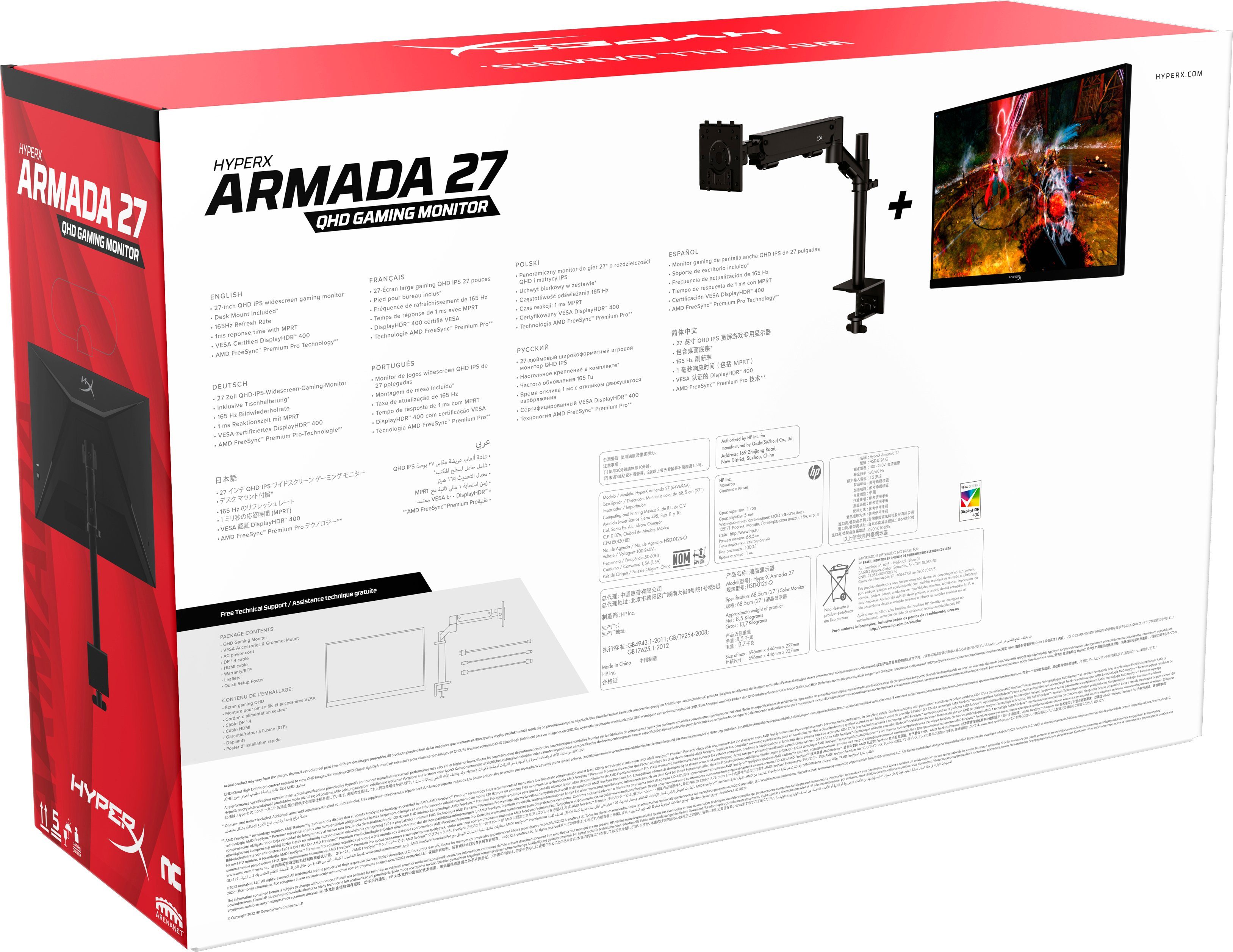 HyperX Armada 27 Gaming-Monitor (68,5 cm/27 