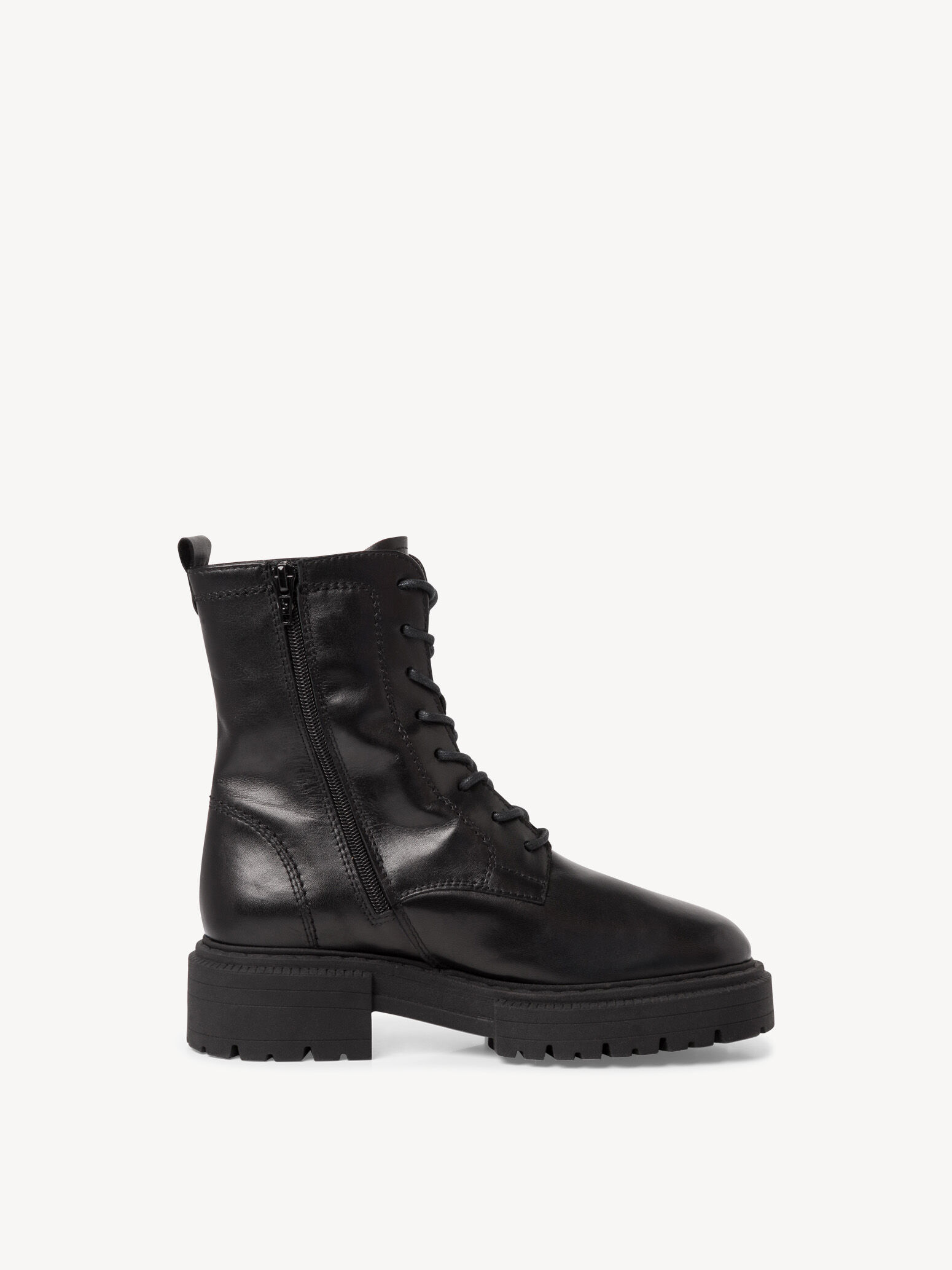 Bottine en cuir - noir doublure chaude