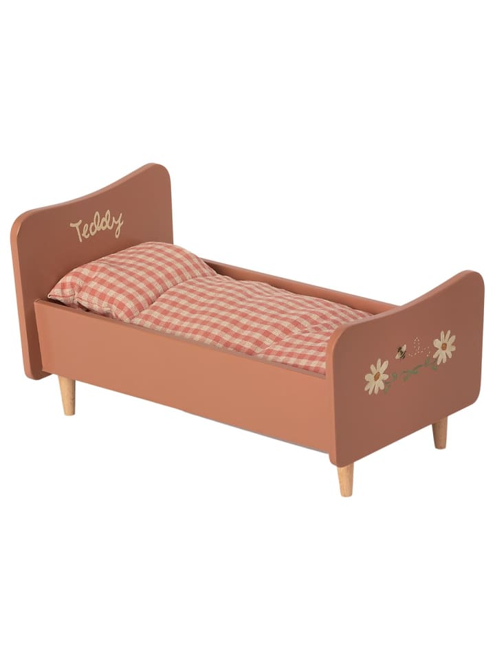 Maileg Bett aus Holz für Teddy Mom mit Blumen 26 cm günstig kaufen onesize