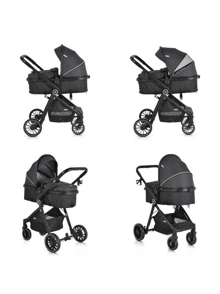 Moni Kinderwagen 2 in 1 Rio 22 kg in schwarz günstig kaufen onesize