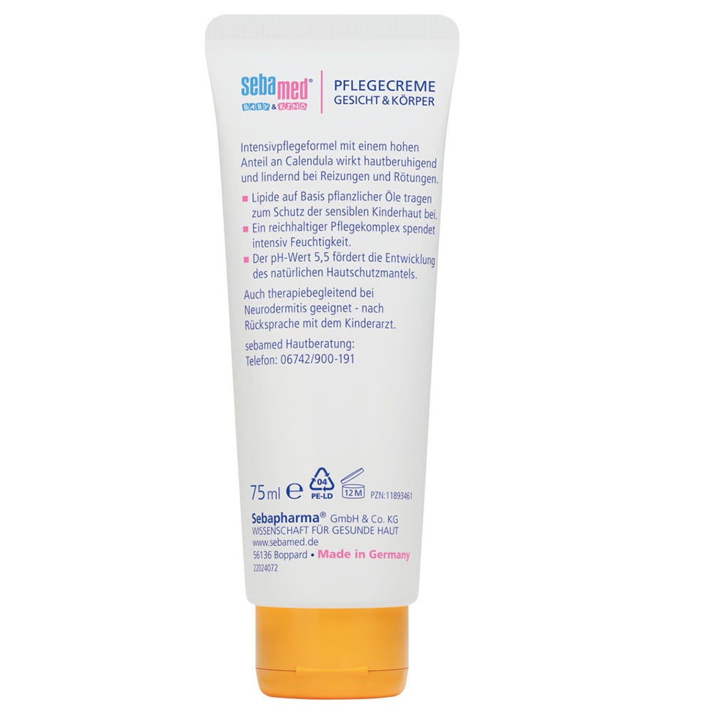 sebamed Baby&Kind Calendula Pflegecreme Gesicht & Körper 75 ml