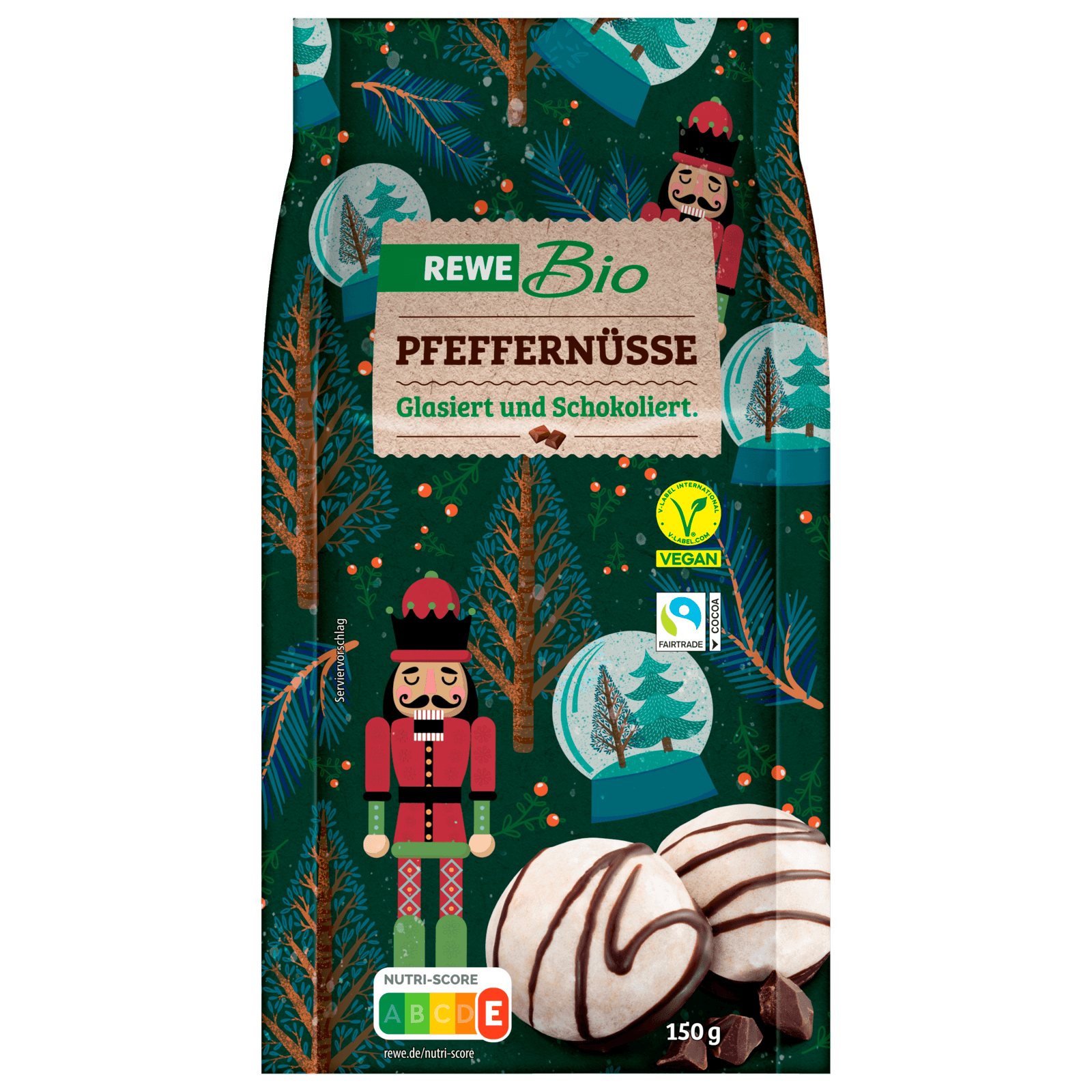 REWE Bio Pfeffernüsse glasiert und schokoliert vegan 125g