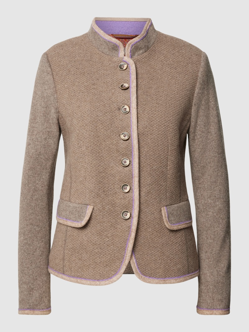 Blazer mit Pattentaschen in taupe