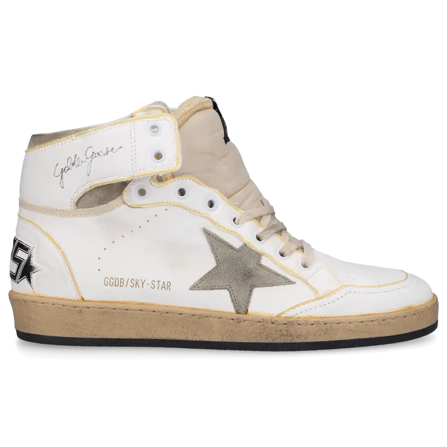 Golden Goose - Sneaker high SKY STAR Kalbsleder - weiß