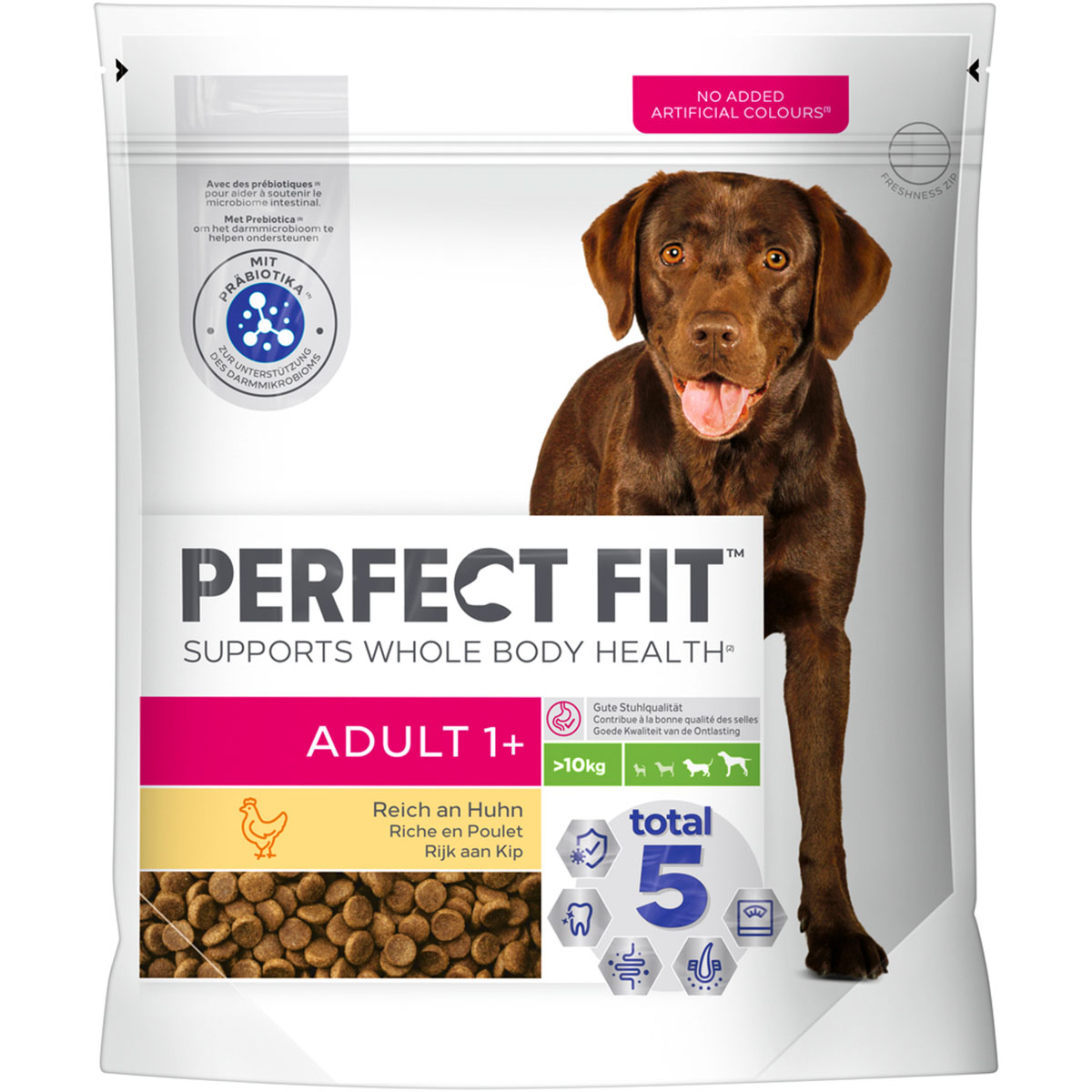 Perfect Fit Adult 1+ für mittlere und große Hunde reich an Huhn