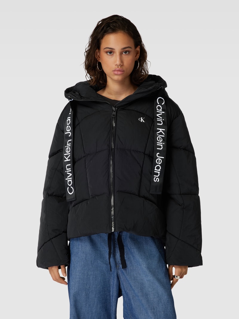 Steppjacke mit Label-Details in black