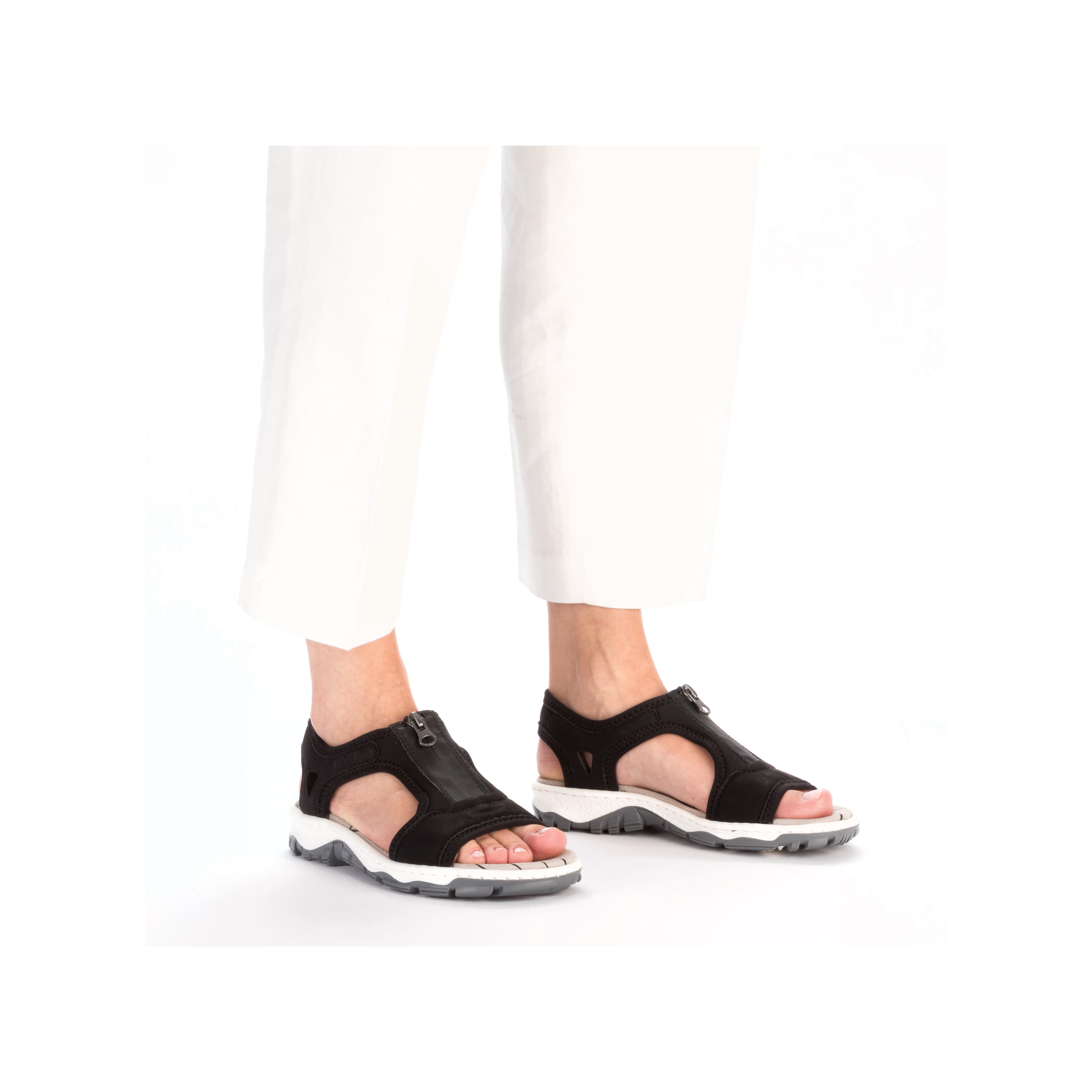 Rieker Damen Trekkingsandalen tiefschwarz