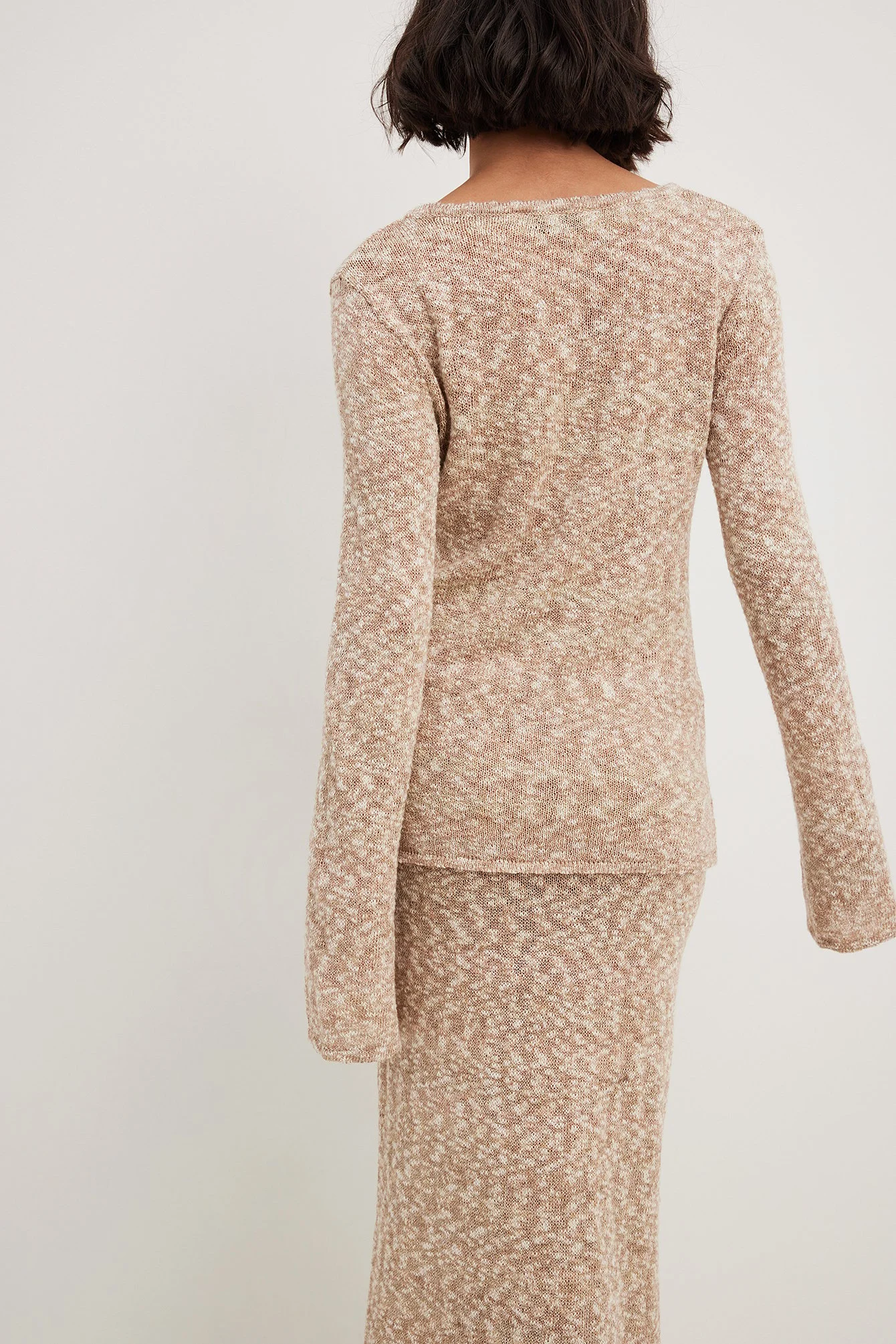 Melange-Strickpullover