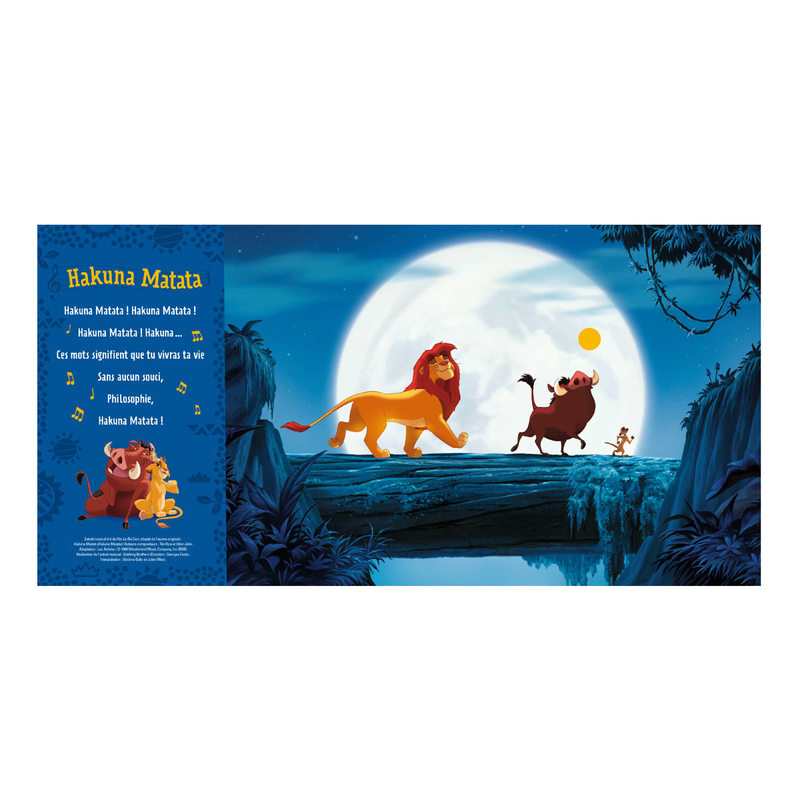 Livre sonore Roi Lion mes premières chansons - Hachette Jeunesse