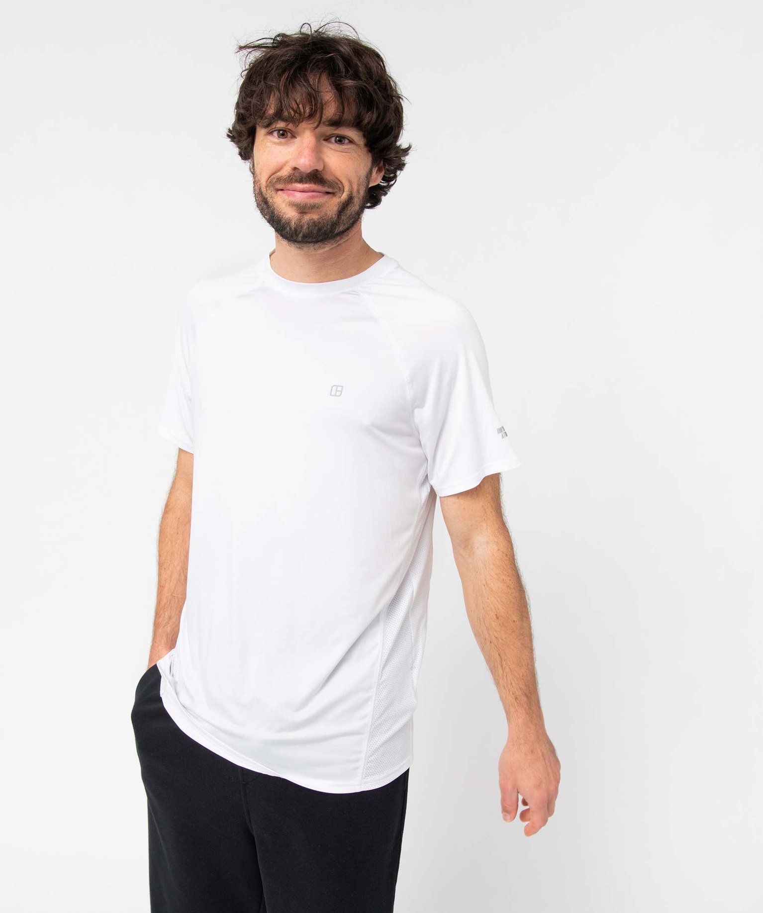 Tee-shirt homme à manches courtes en matière respirante blanc | GEMO