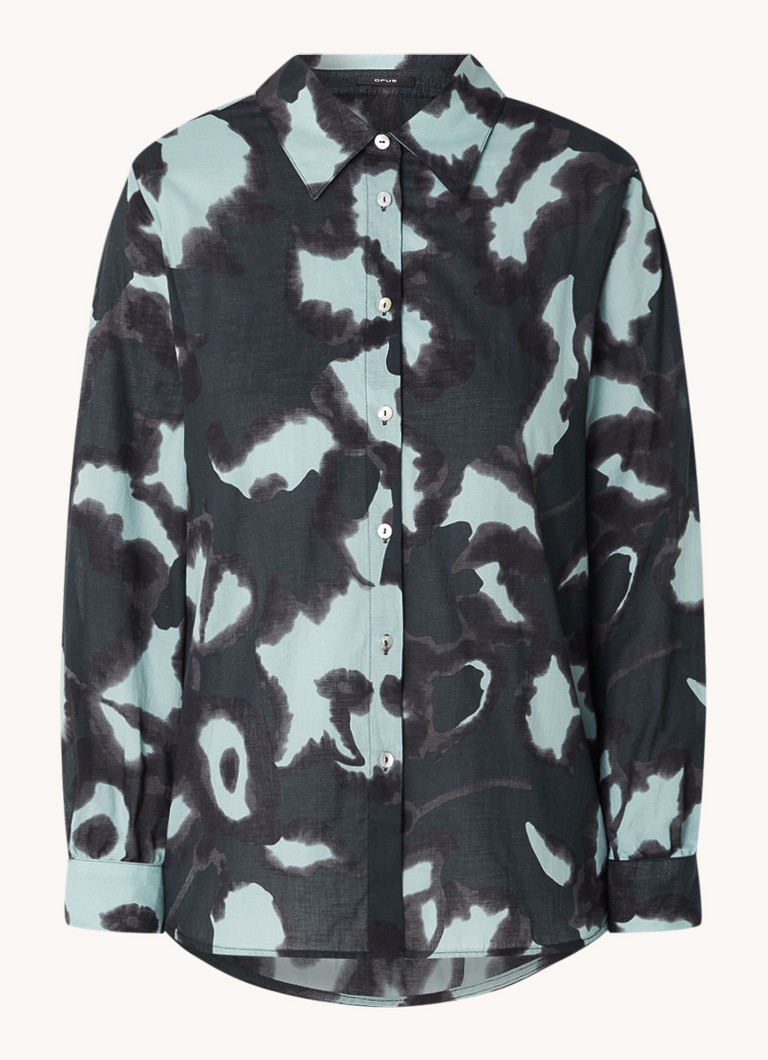 OPUS  Fumine Floral blouse met grafische print