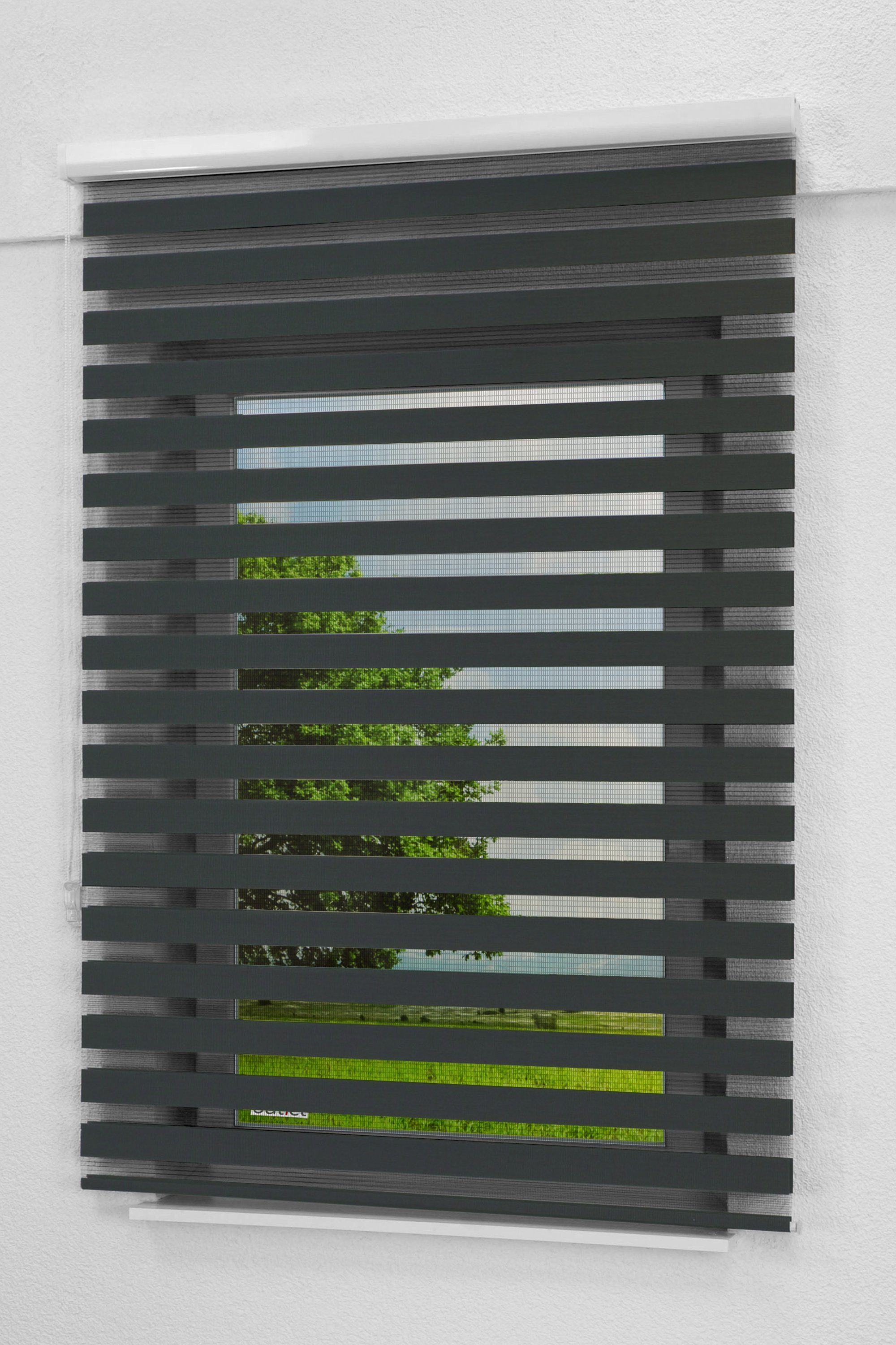 Rollo Kassette Anthrazit, LYSEL®, blickdicht, HxB 175x40cm