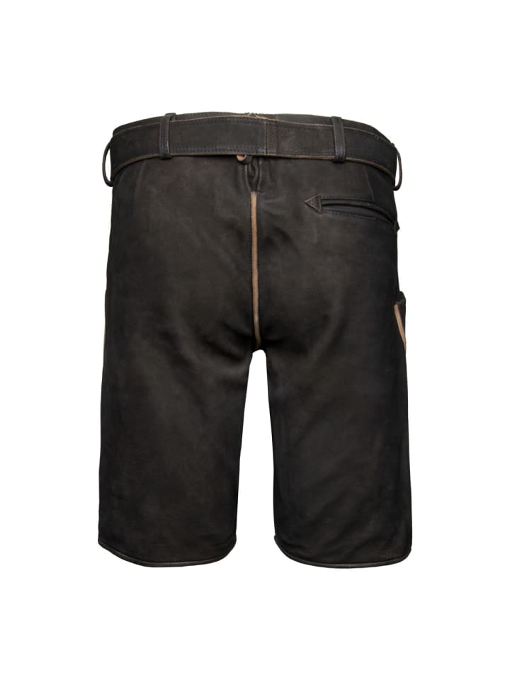 KRÜGER Lederhose Caelius in dunkelbraun günstig kaufen