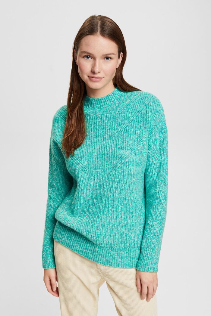 Strickpullover mit Mouliné-Effekt