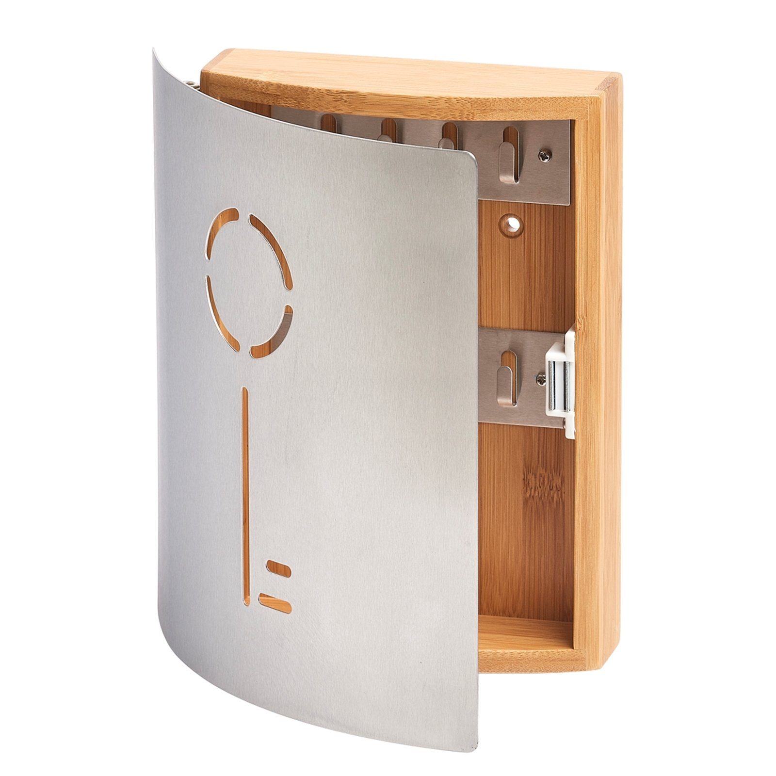 HTI-Living Schlüsselkasten Schlüsselkasten Bambus/Edelstahl Schlüssel, Schlüsselschrank