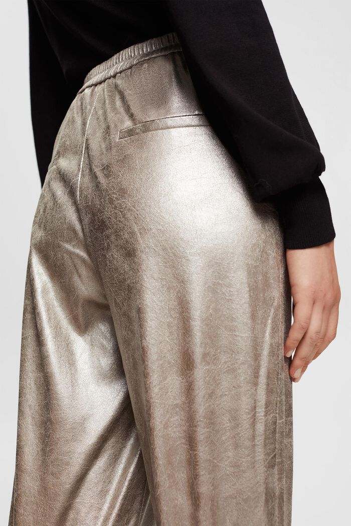 Metallic-Pants aus Kunstleder