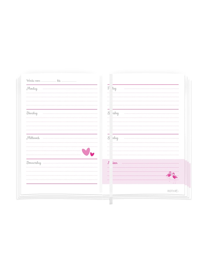 ROTH Timer A6 mit Glittereffekt, Pink Glitter in Pink günstig kaufen onesize
