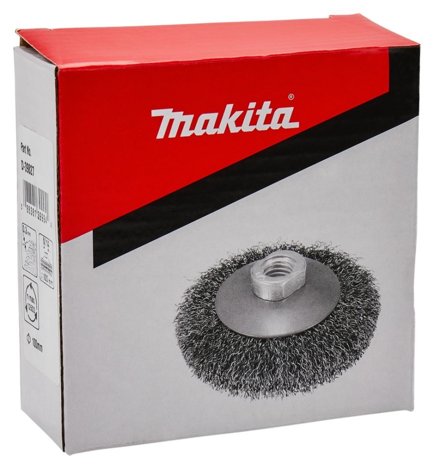 Makita Accessories D-39827 Cone Brush Crimped Steel Wire M14 x 100 mm