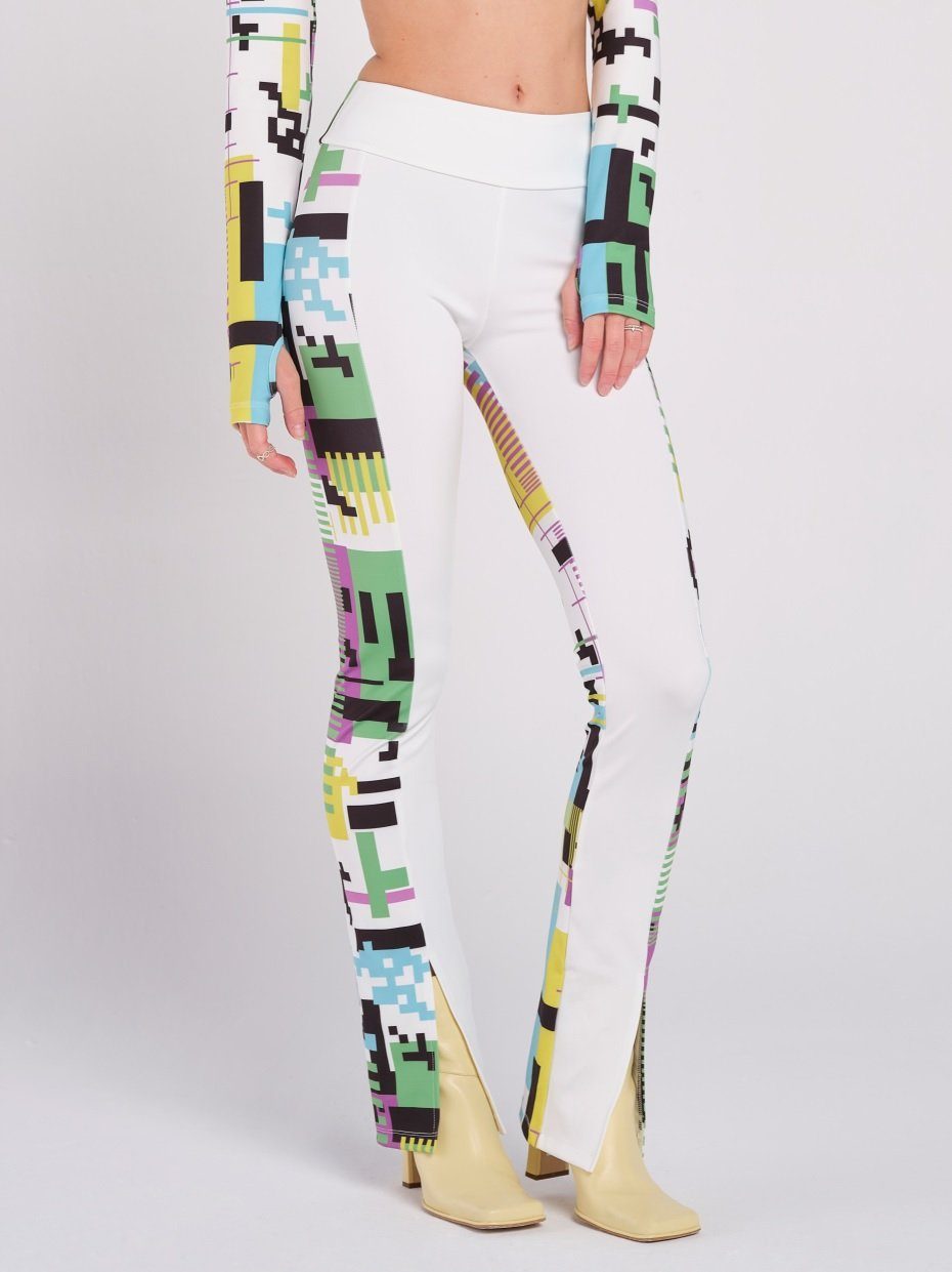 Rockupy Leggings Leggings in Pixel Art Pearl Teilungsnaht mit PixelMuster