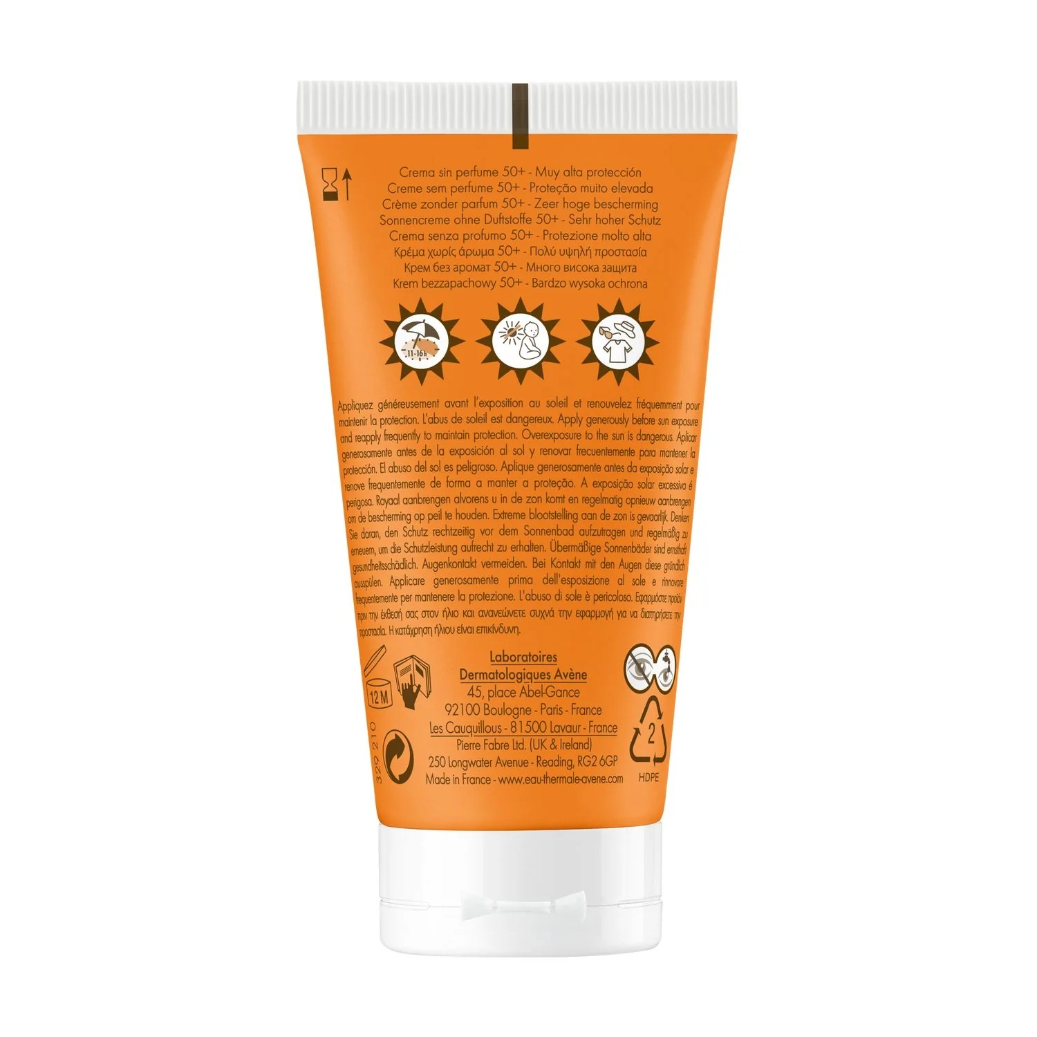 Krema za sunčanje bez mirisa SPF50+ - Visoka zaštita od sunca za lice.