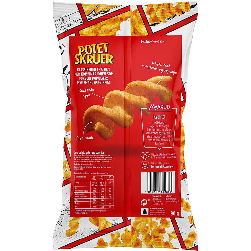 Maarud Potetskruer 90 g paprika