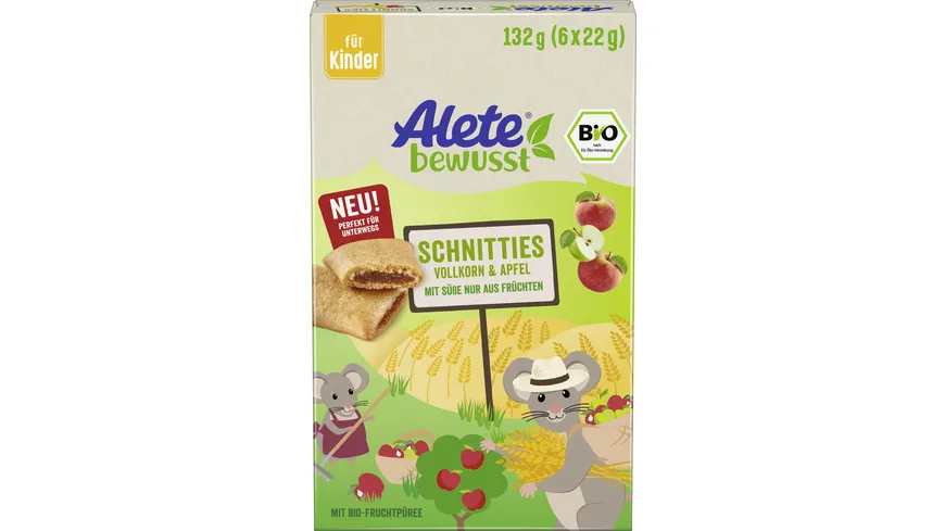 Alete Bio Schnitties Vollkorn & Apfel 132 g