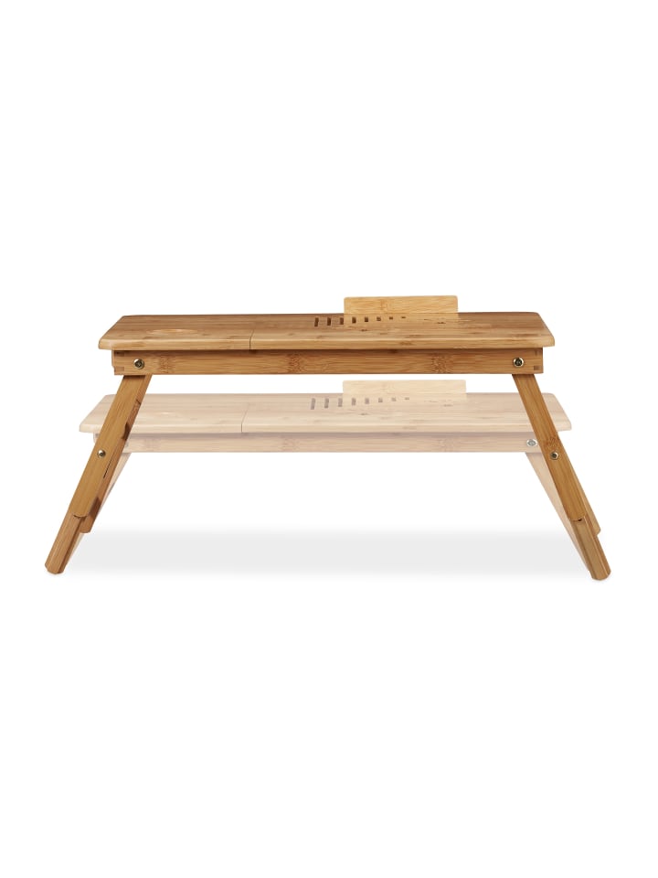 relaxdays Laptoptisch in Natur 17 Zoll - (B)69x (H)30 x (T)35 cm günstig kaufen onesize