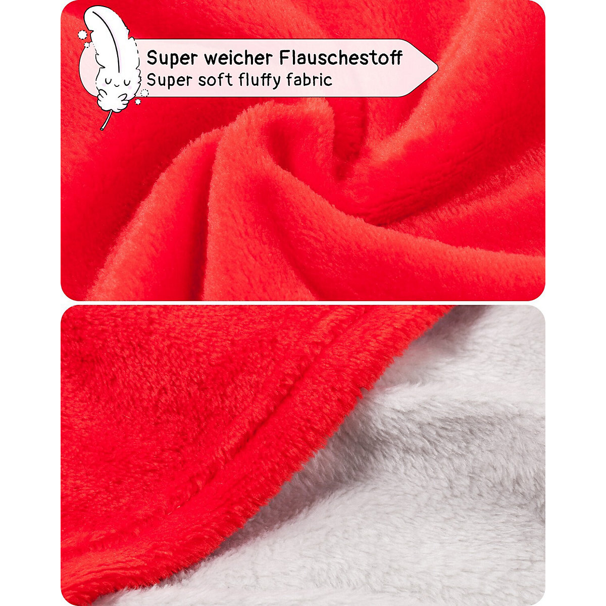 Haifisch Drew Kuschel-Decke, Couch-Decke, Weißer Hai Schlafsack, grau