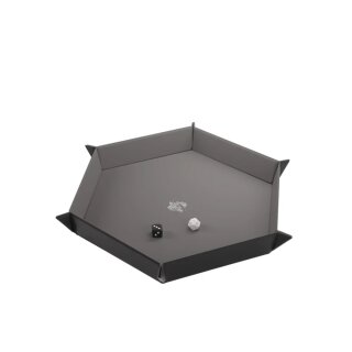 Gamegenic Magnetic Dice Tray Hexagonal - Black & Gray