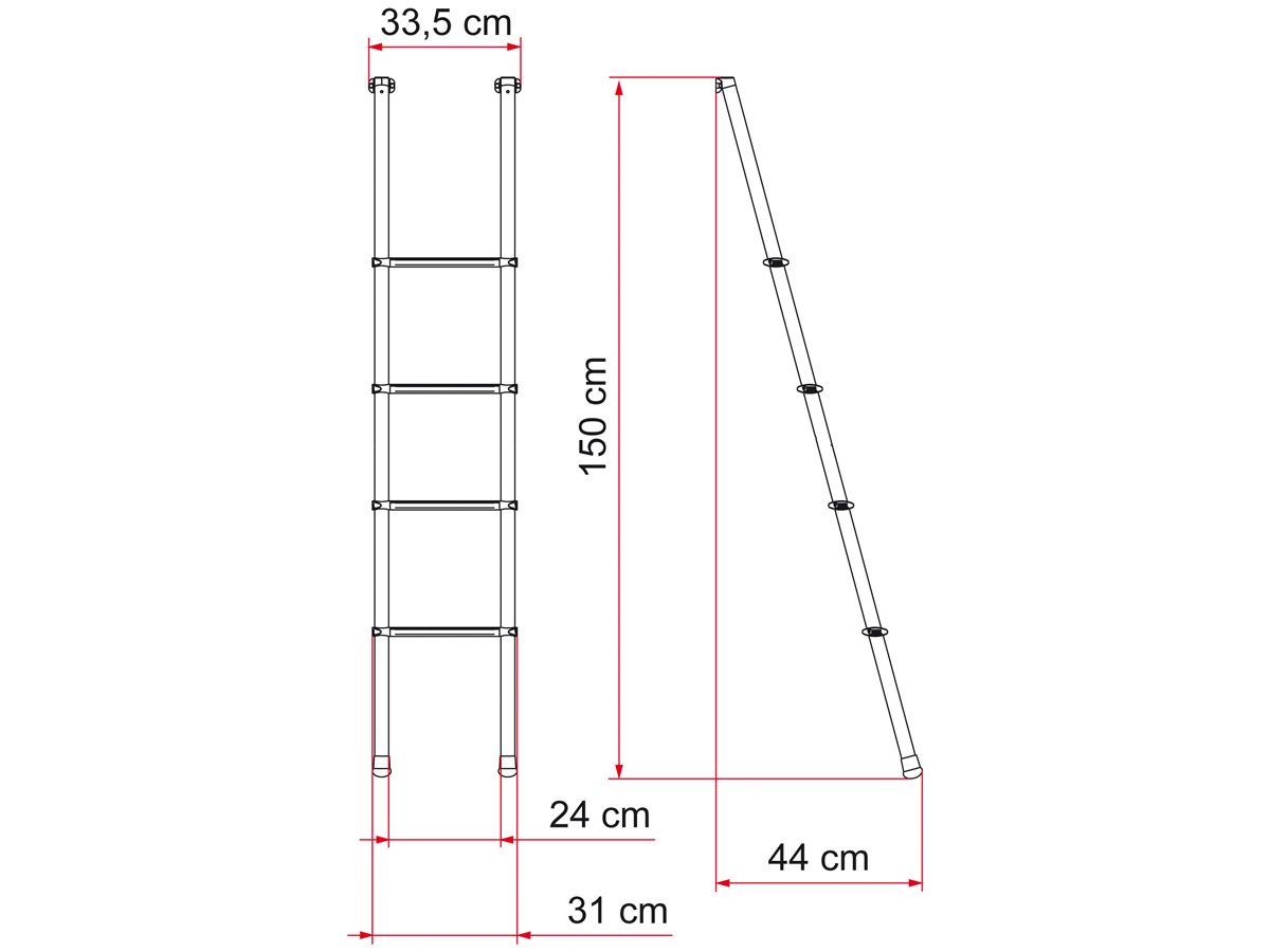 Fiamma Deluxe 4B Leiter