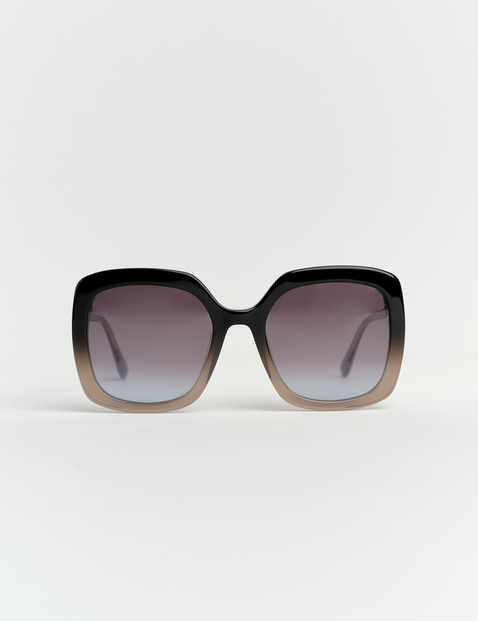 Kastige Sonnenbrille mit Dégradé-Optik