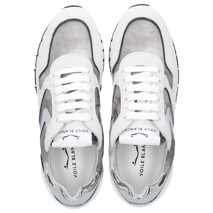 VOILE BLANCHE - Sneaker low JULIA POWER Veloursleder - weiß