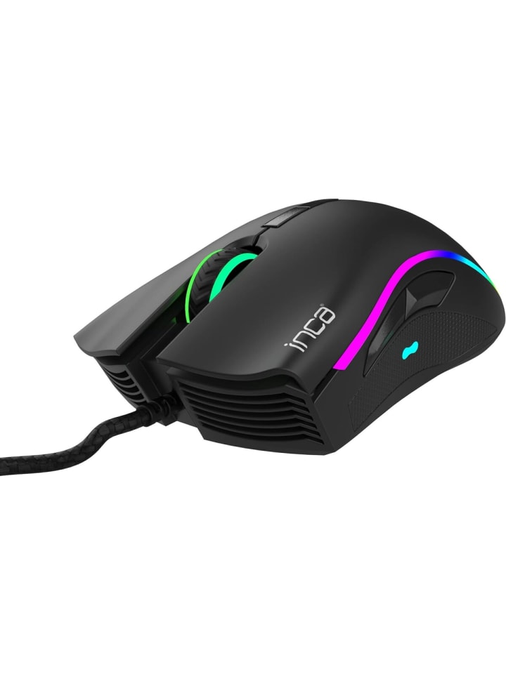 Inca INCA 6400 Dpi IMG-349 ANAHITA RGB 7 Tasten Professionelle Gaming Maus in schwarz günstig kaufen onesize