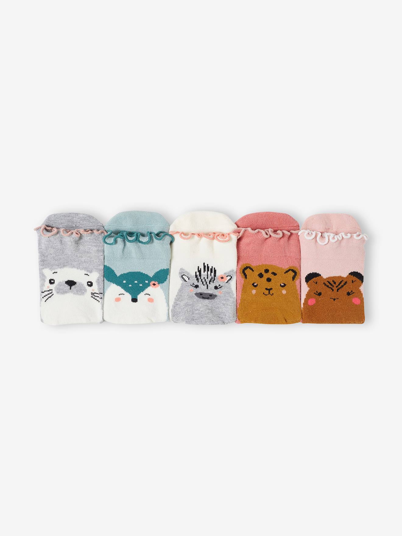 Vertbaudet 5er-Pack Mädchen Socken Oeko-Tex - rosenholz