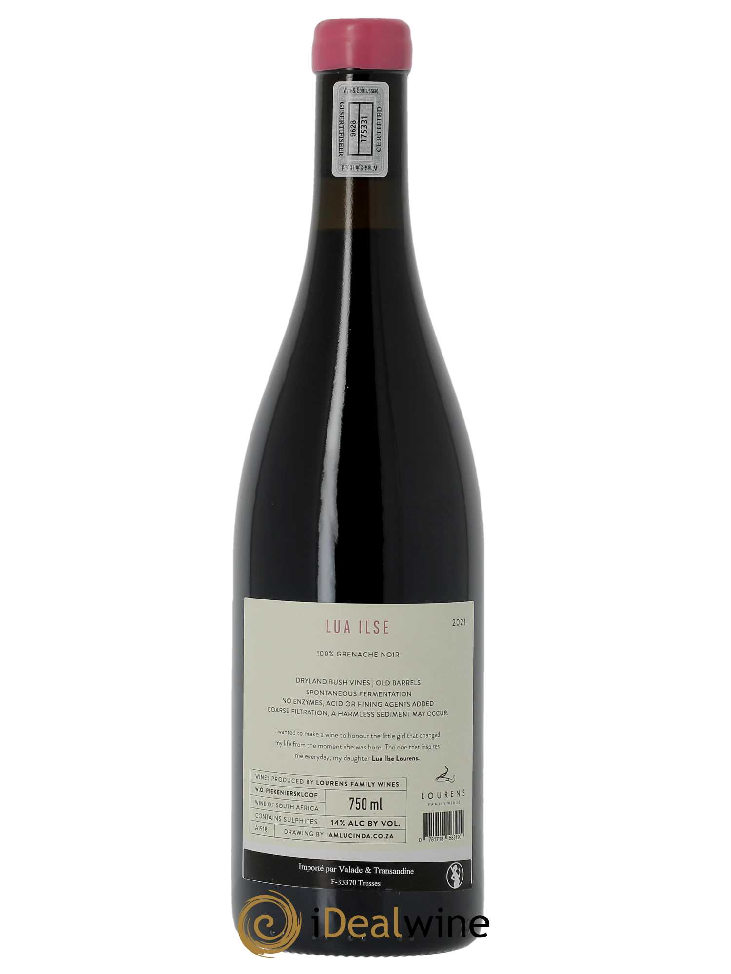 Piekenierskloof Lourens Family Wines Lua Isle  2021 - Lot de 1 Bouteille