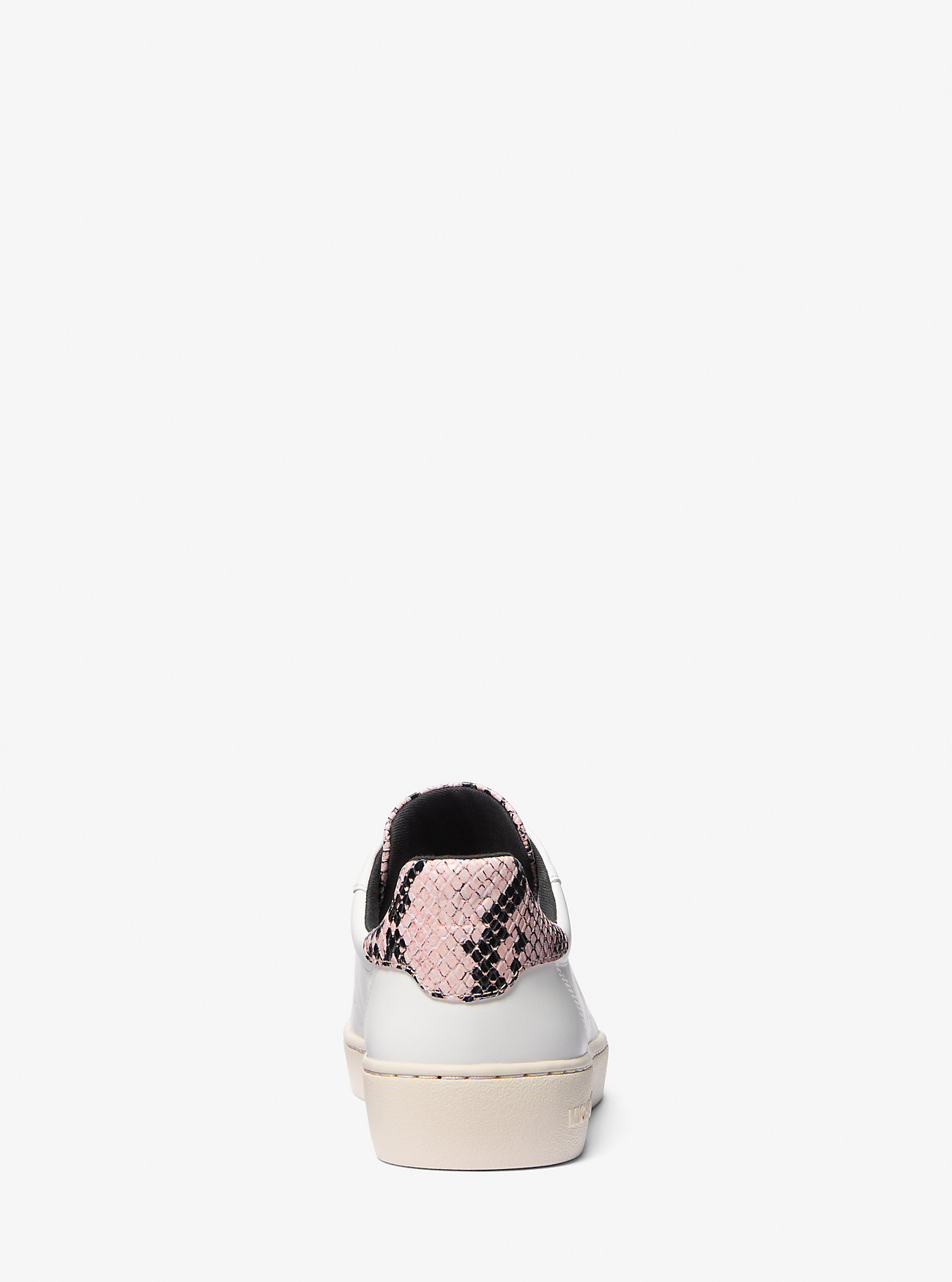 Scotty Snake Embossed Leather Sneaker - SMOKEY ROSE