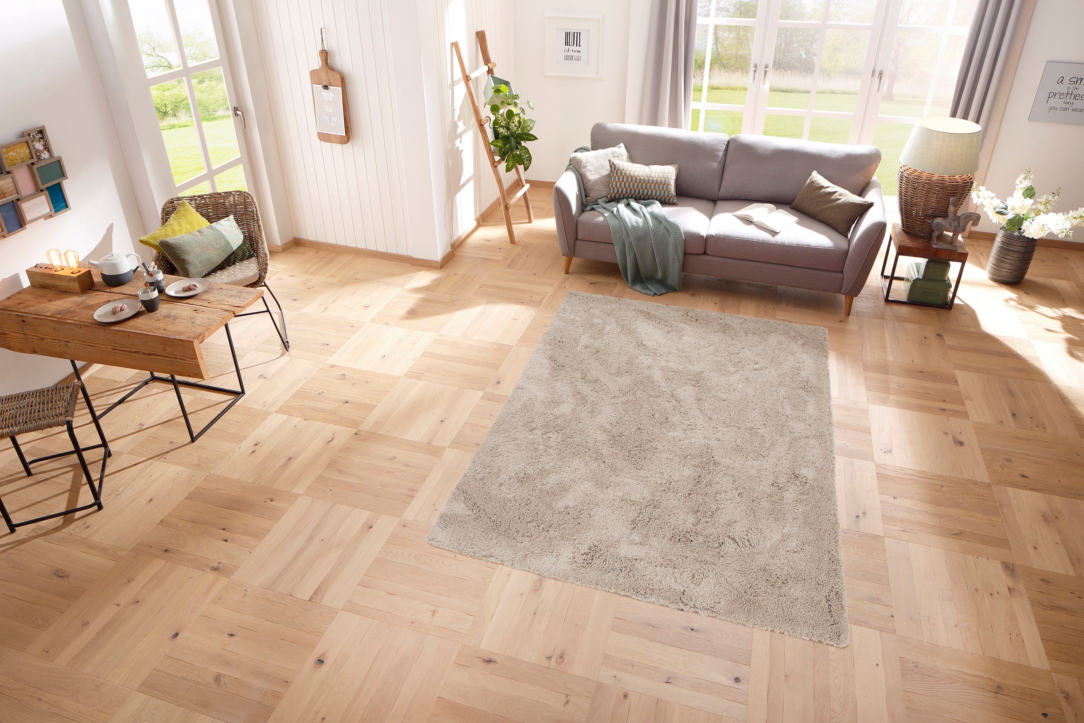 Teppich Desner, my home, rechteckig, Höhe: 38 mm, Microfaser, Hochflor Teppiche, Wohnzimmer, Schlafzimmer, Kinderzimmer