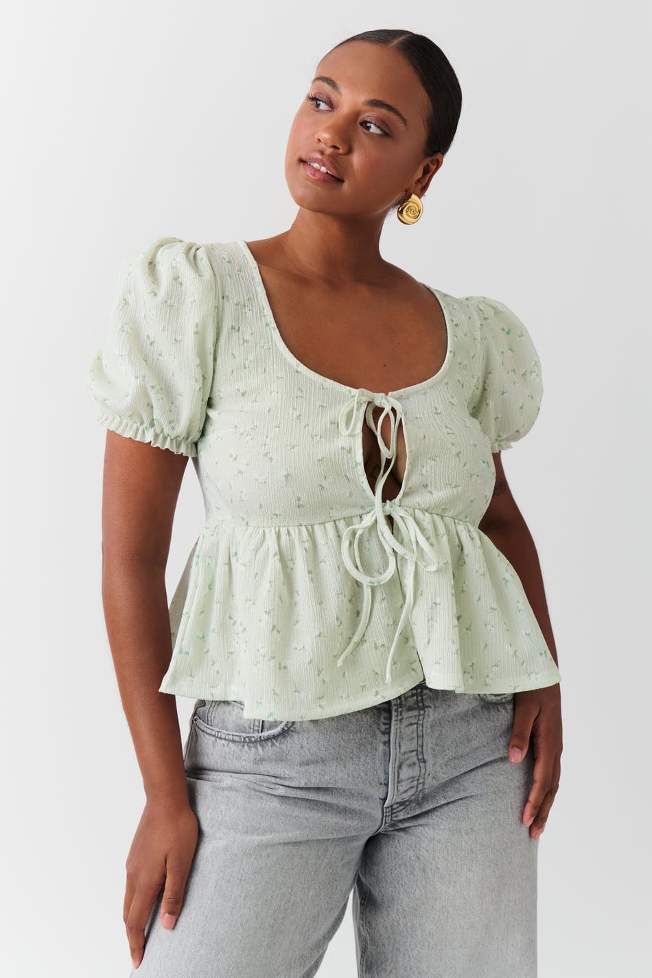 Tie front top
