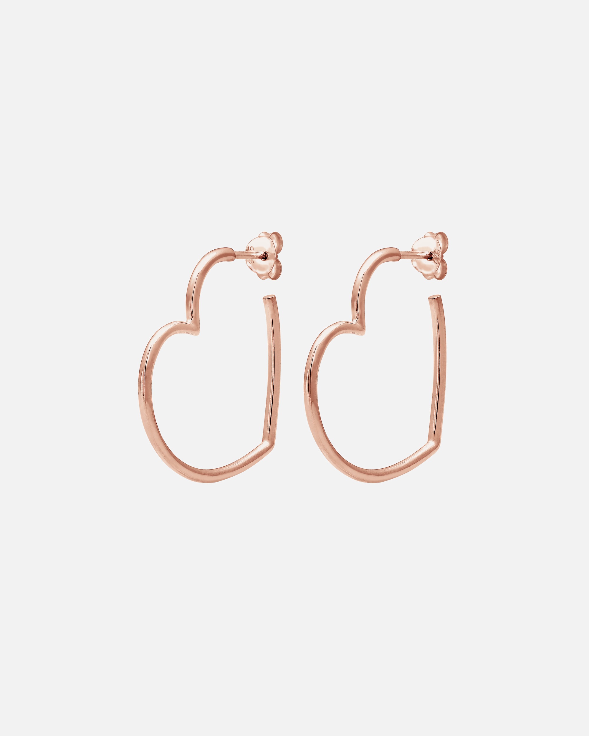 Orecchini creoli da donna Elli con cuore in filigrana in argento sterling 925