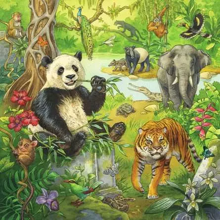Kinderpuzzle ab 5 Jahren - Im Urwald - 49 Teile