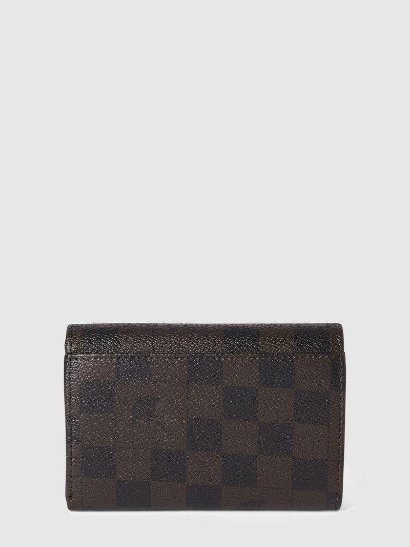 Portemonnaie mit Allover-Muster Modell 'cosma' in dunkelbraun