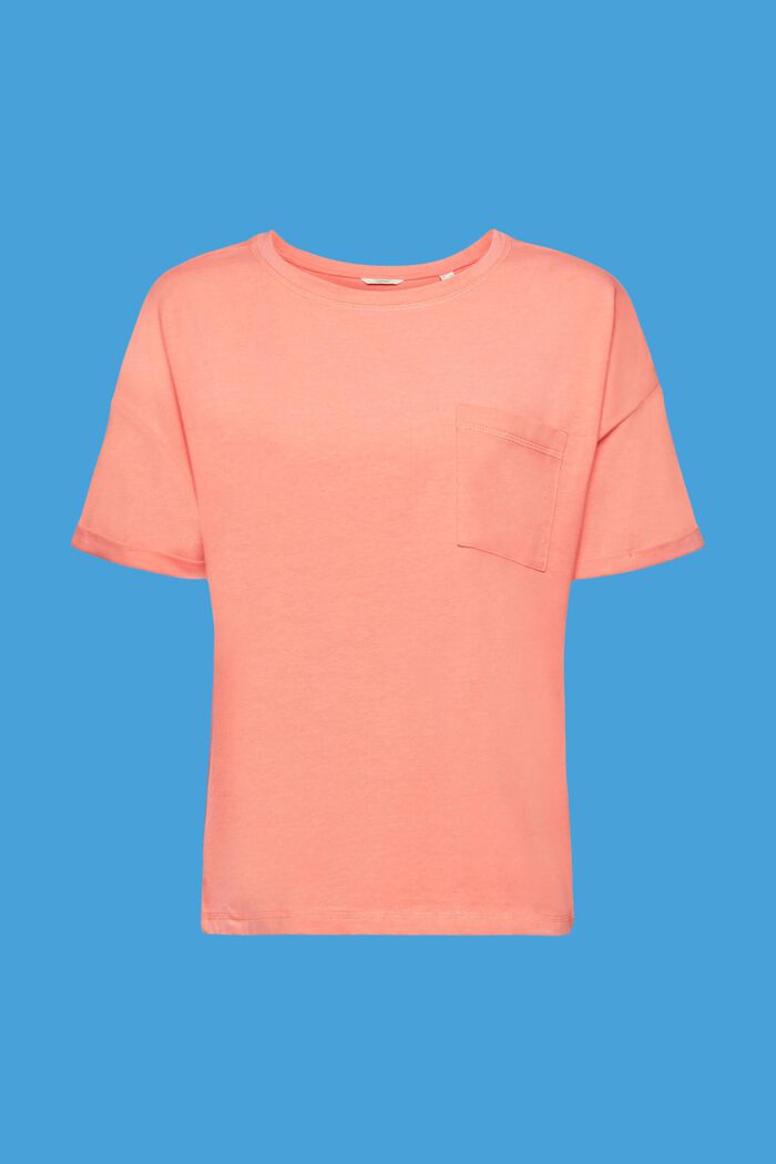 T-Shirt mit Brusttasche aus Baumwoll-Mix
