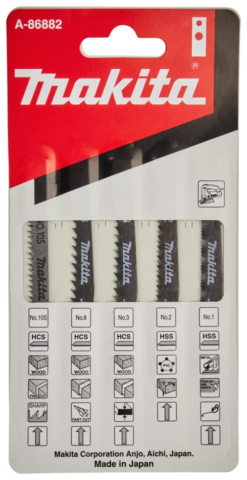 Makita Accessories A-86882 Set sečiva za ubodnu pilu, 5 dijelova