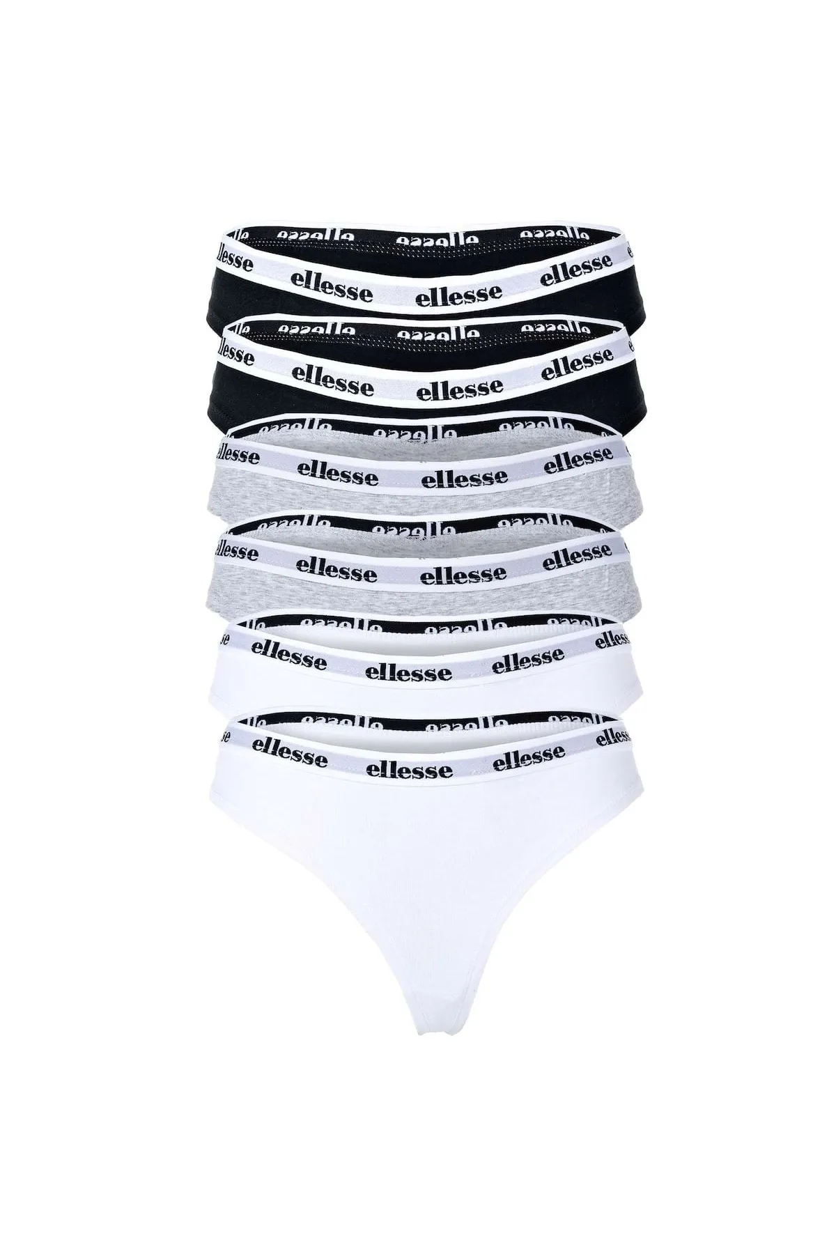Ellesse  Damen Strings, 6er Pack - HILLAR, Unterwäsche, Cotton Stretch, Logobund